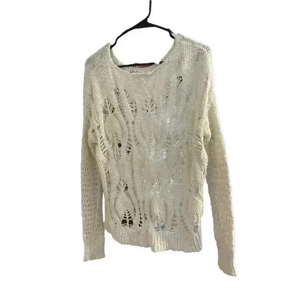 AMERICAN EAGLE OUTFITTERS SIZE MEDIUM OFF WHITE SWEATER - Picture 3 of 3